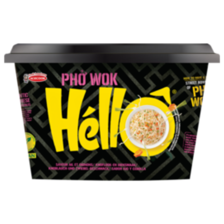 HELLO PHO WOK Vietnam Instantreisnudeln, Knoblauch Zwiebel