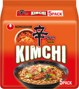 NONGSHIM Korea Instantnudeln, Kimchi Ramyun, Family Pack, 5 x 120 g à Beutel
