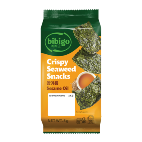 BIBIGO Korea Seetang Snack mit Sesam 3 Stück 5gram