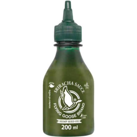 FLYING GOOSE Thailand Chilisauce, Sriracha, grün, mit Hanfsamenöl 200ml