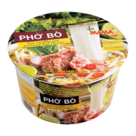 MAMA Thailand Instant-Bowl-Reisnudeln, Pho Bo, Rind, vietnamesisch