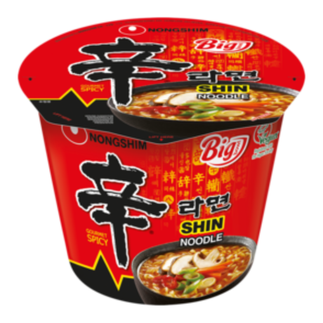 NONGSHIM Korea Instant-Cup-Nudeln, Shin Ramyun, sehr scharf, Big Bowl